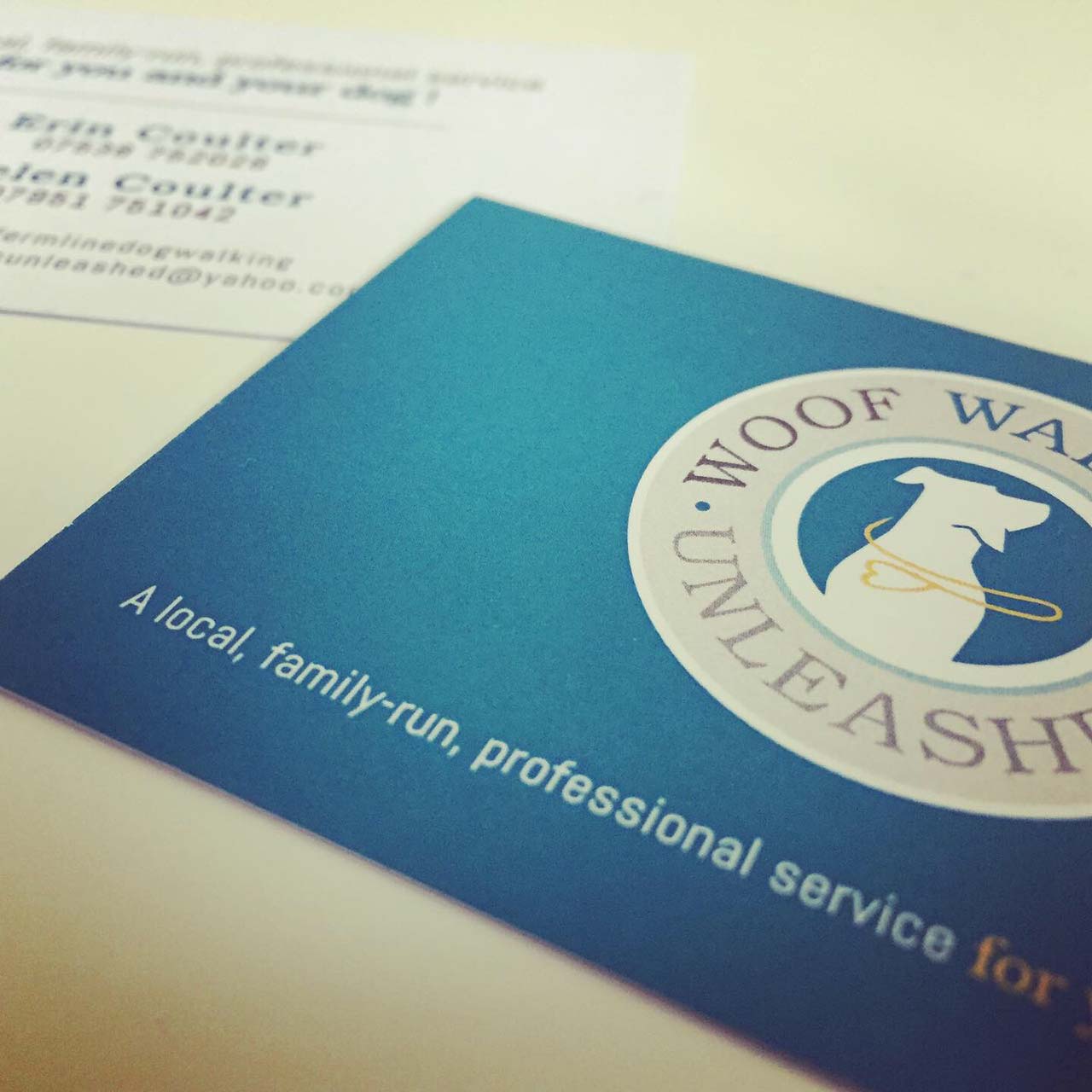 Woof Walkers Unleashed Business Card