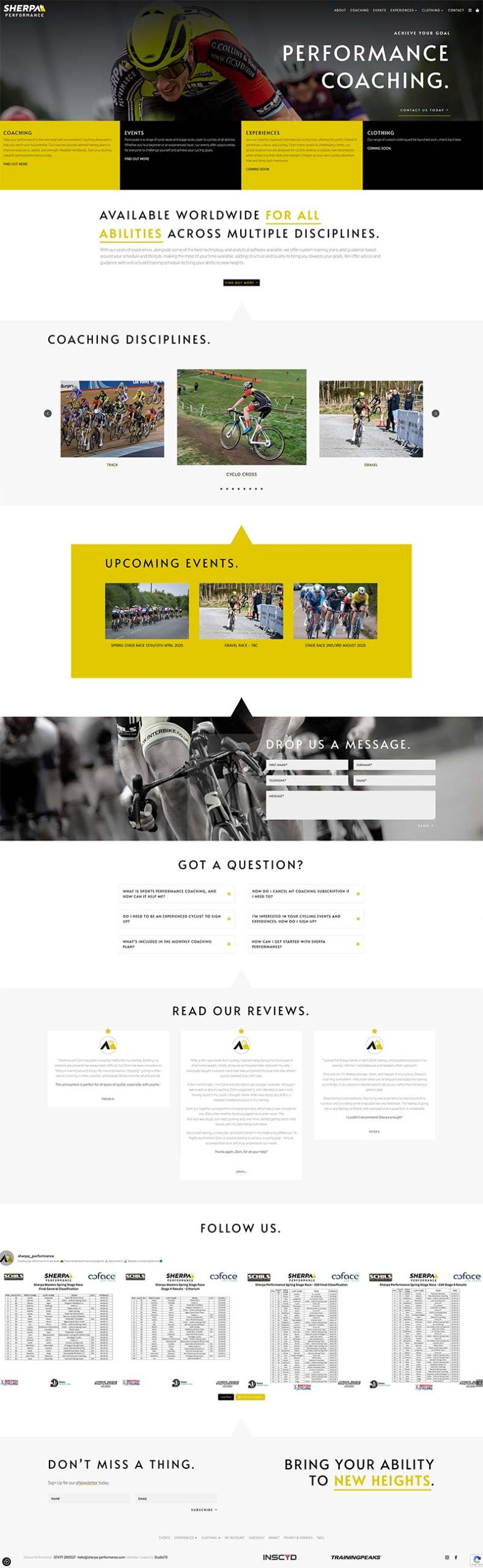 Sherpa Performance Website