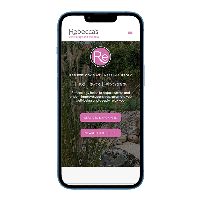 Rebecca's Reflexology, Woodbridge, Suffolk, Website